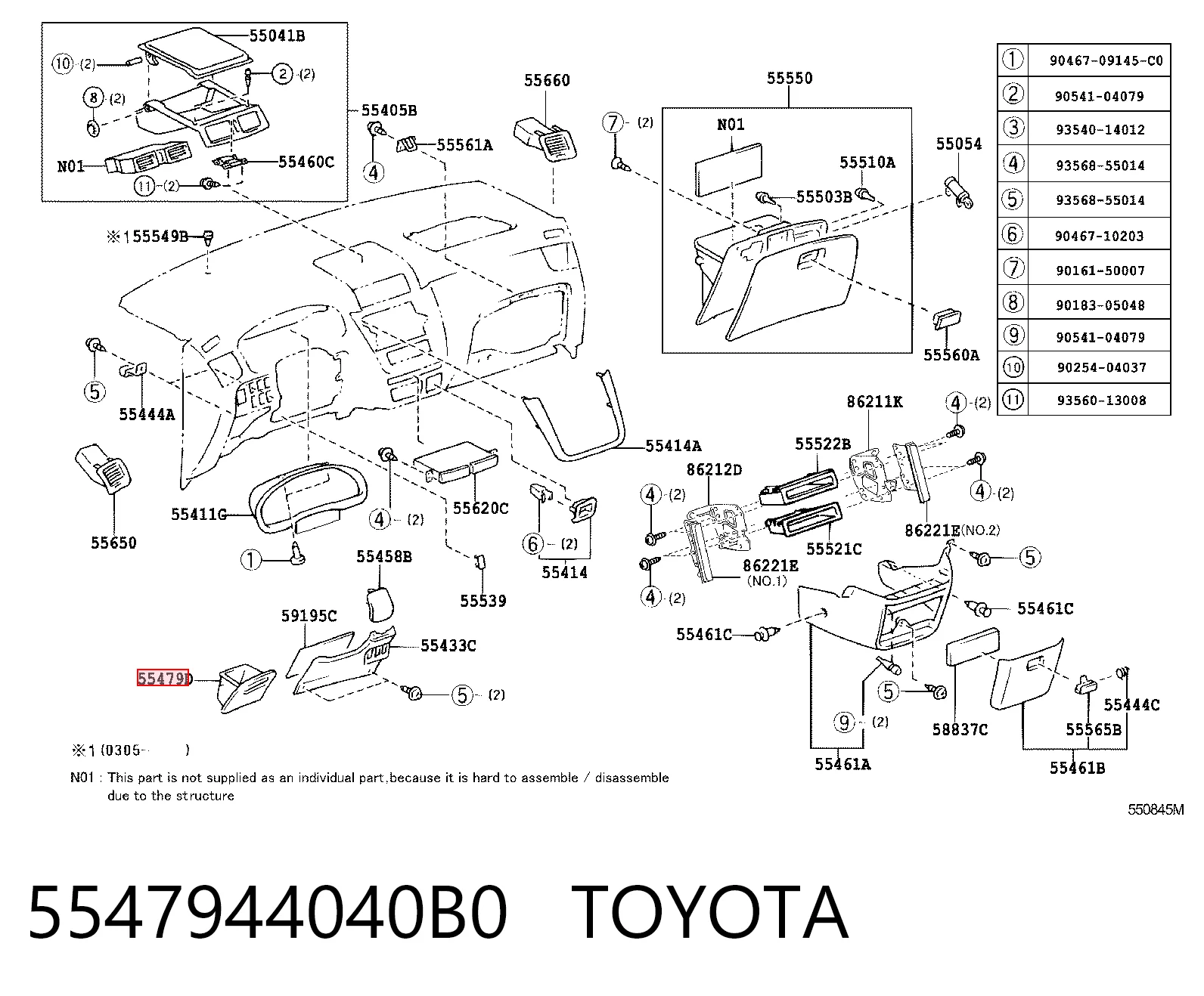 5547944040B0 Toyota