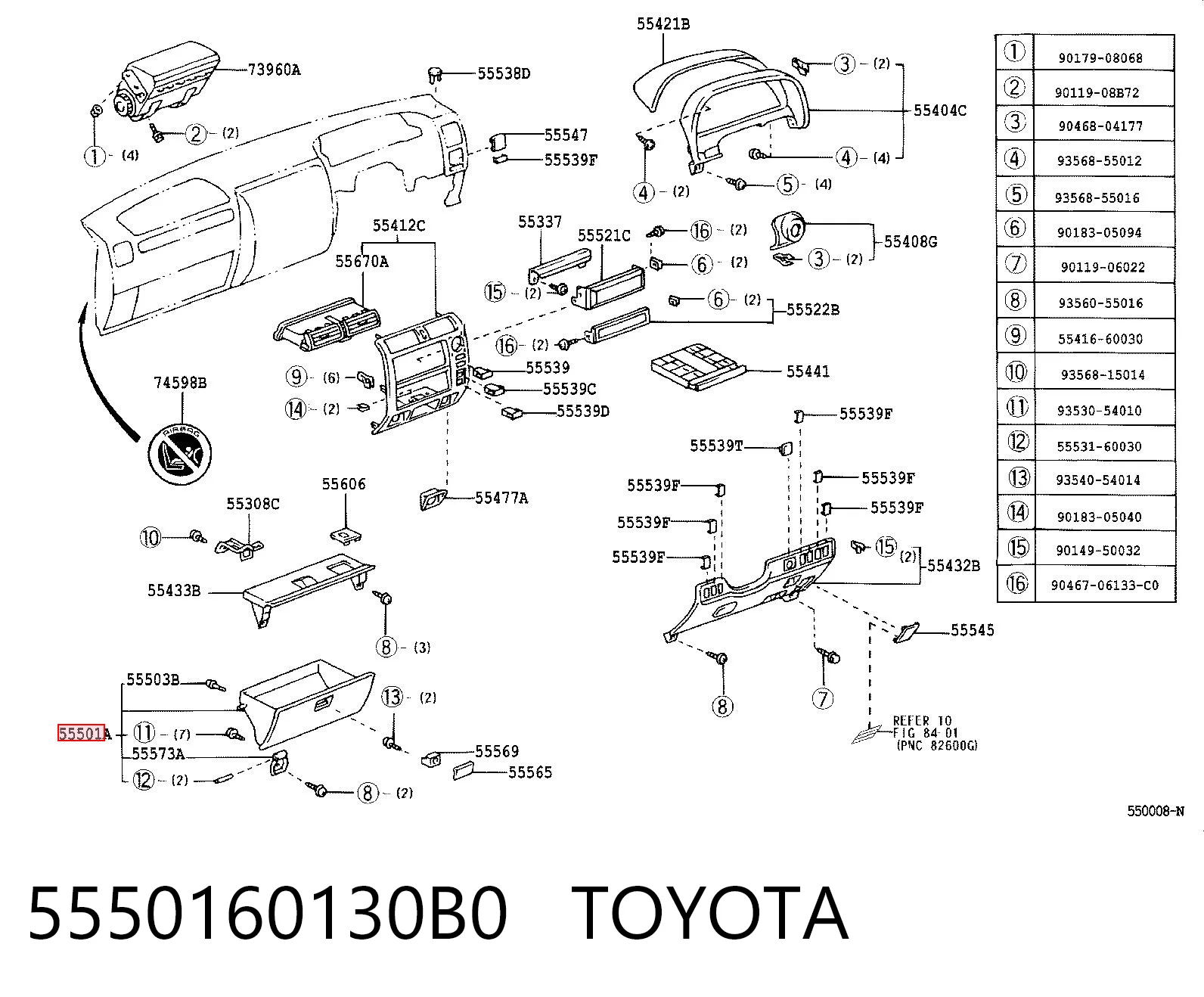Comprar Guantera Toyota Land Cruiser  J9 a bajo precio
