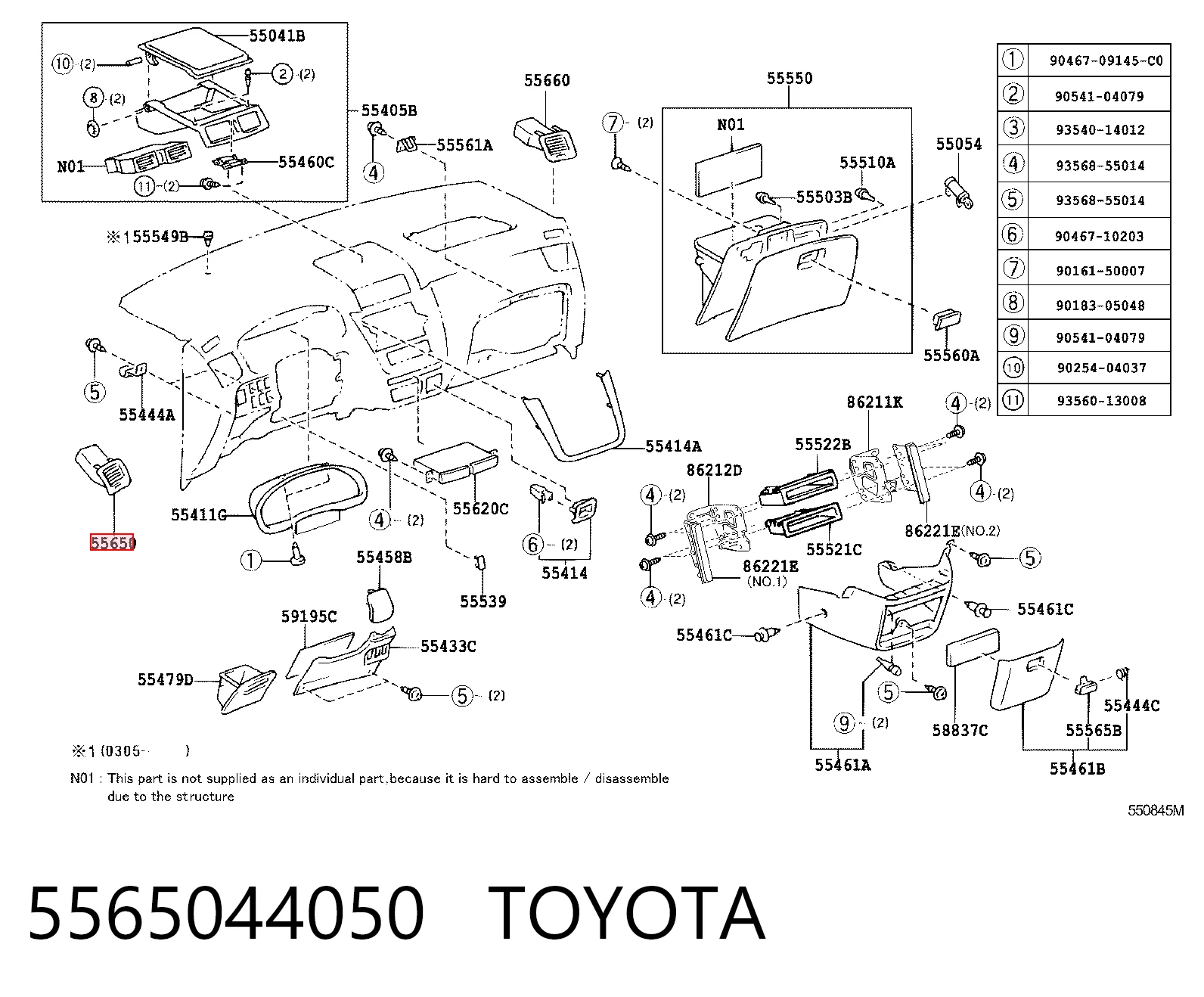 5565044050 Toyota