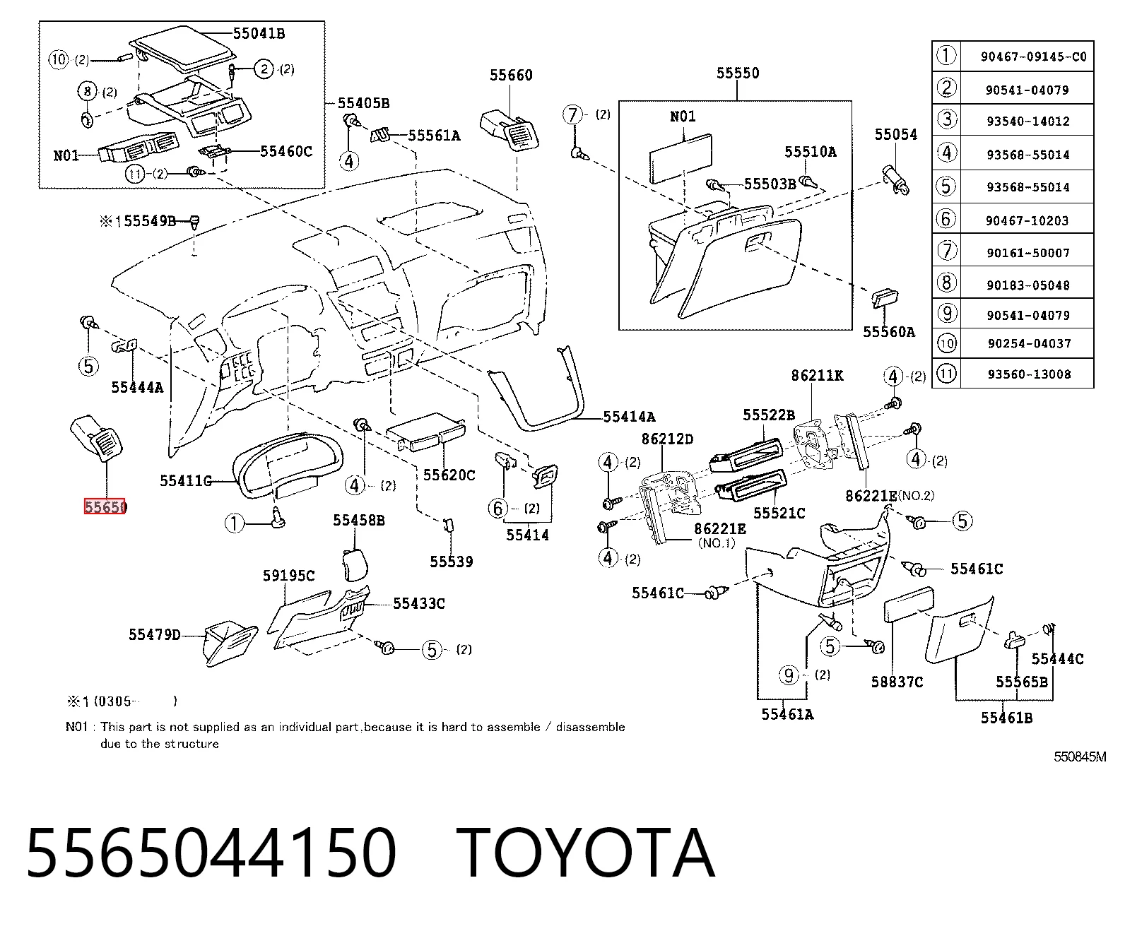 5565044150 Toyota