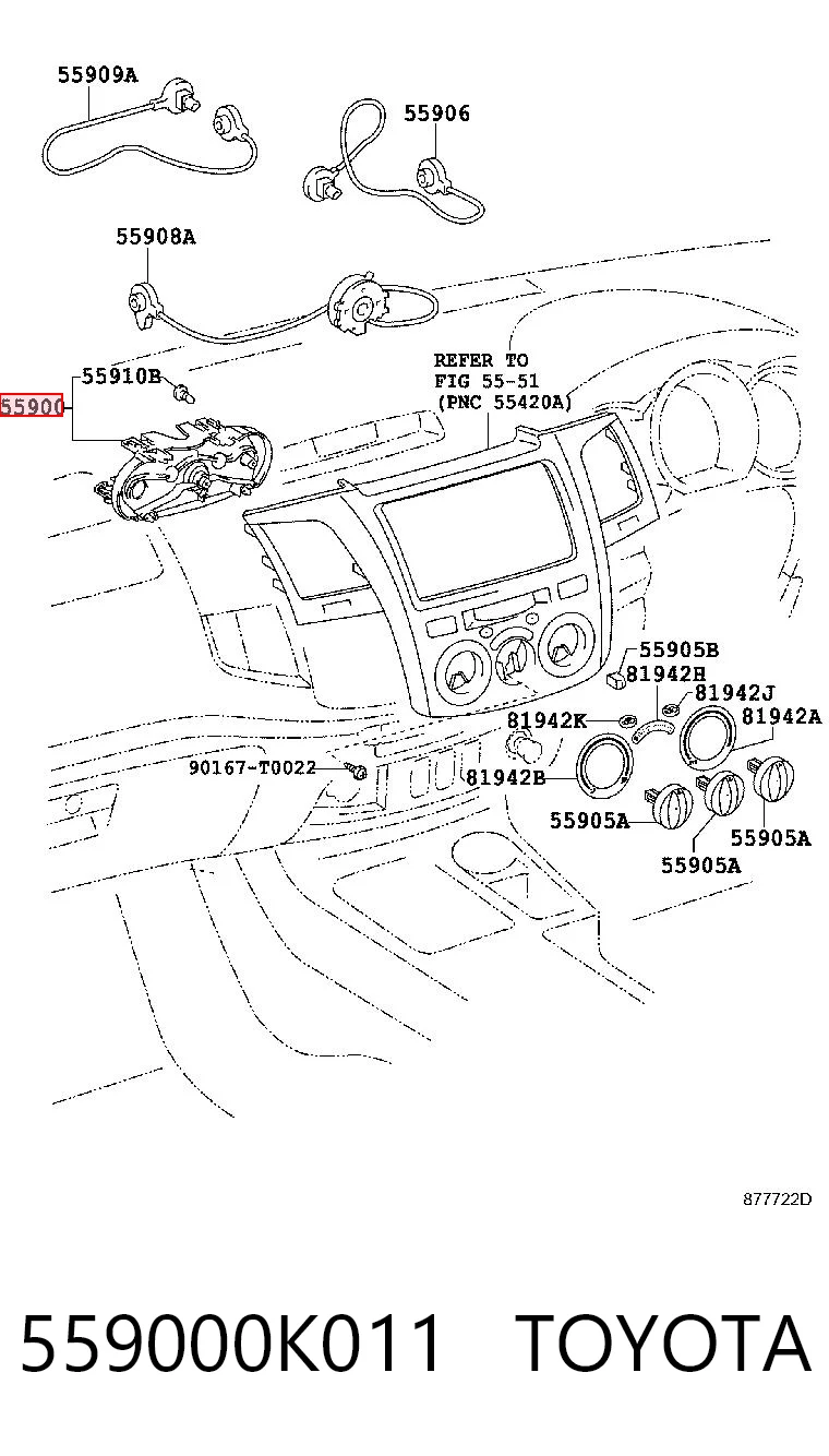Unidad de control de la ventilación para Toyota Hilux  KUN25