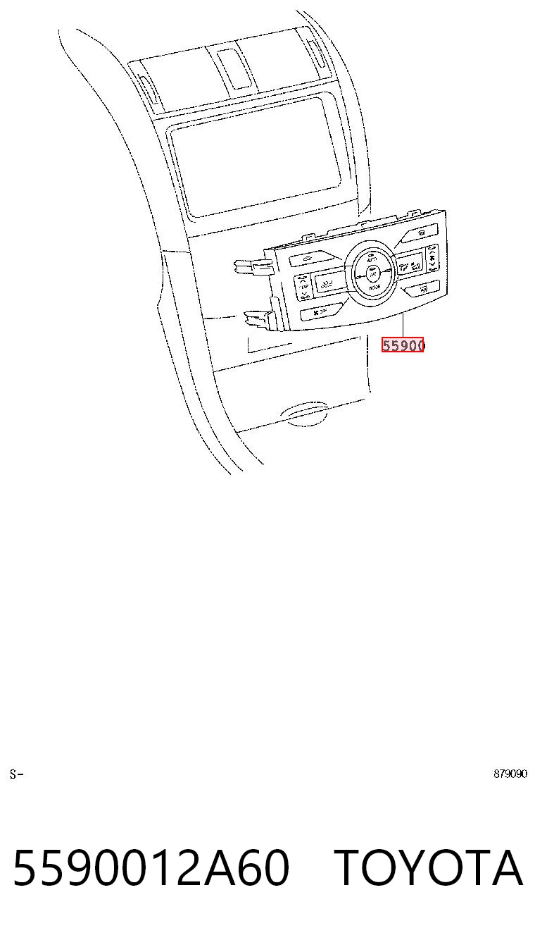 5590012A60 Toyota Módulo de control de climatización