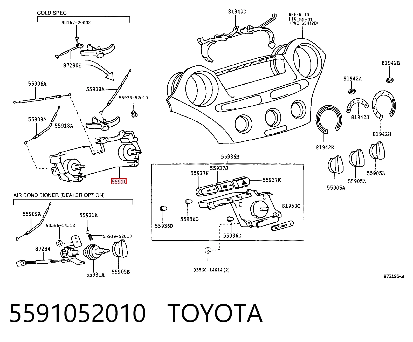 Comprar Elemento de control aire acondicionado Yaris P10