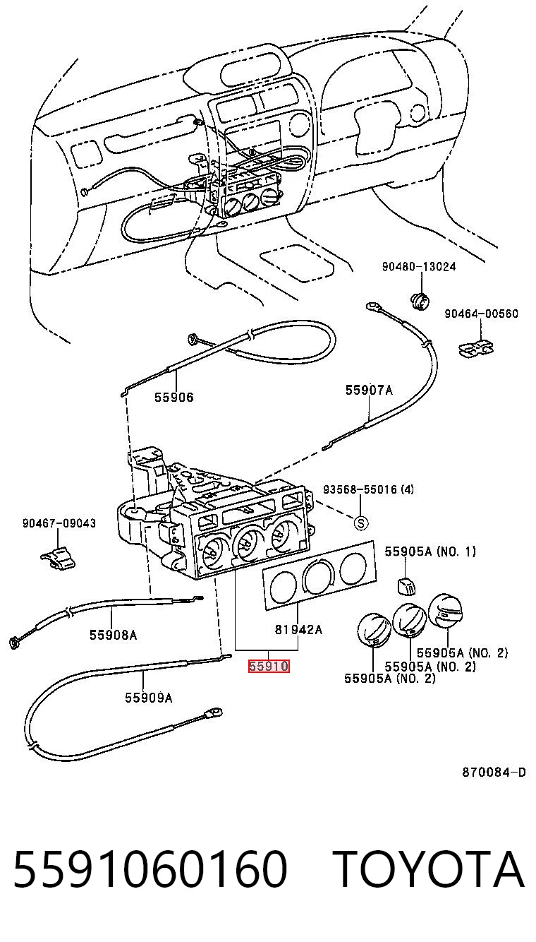 Unidad de control aire acondicionado para Toyota Land Cruiser J9