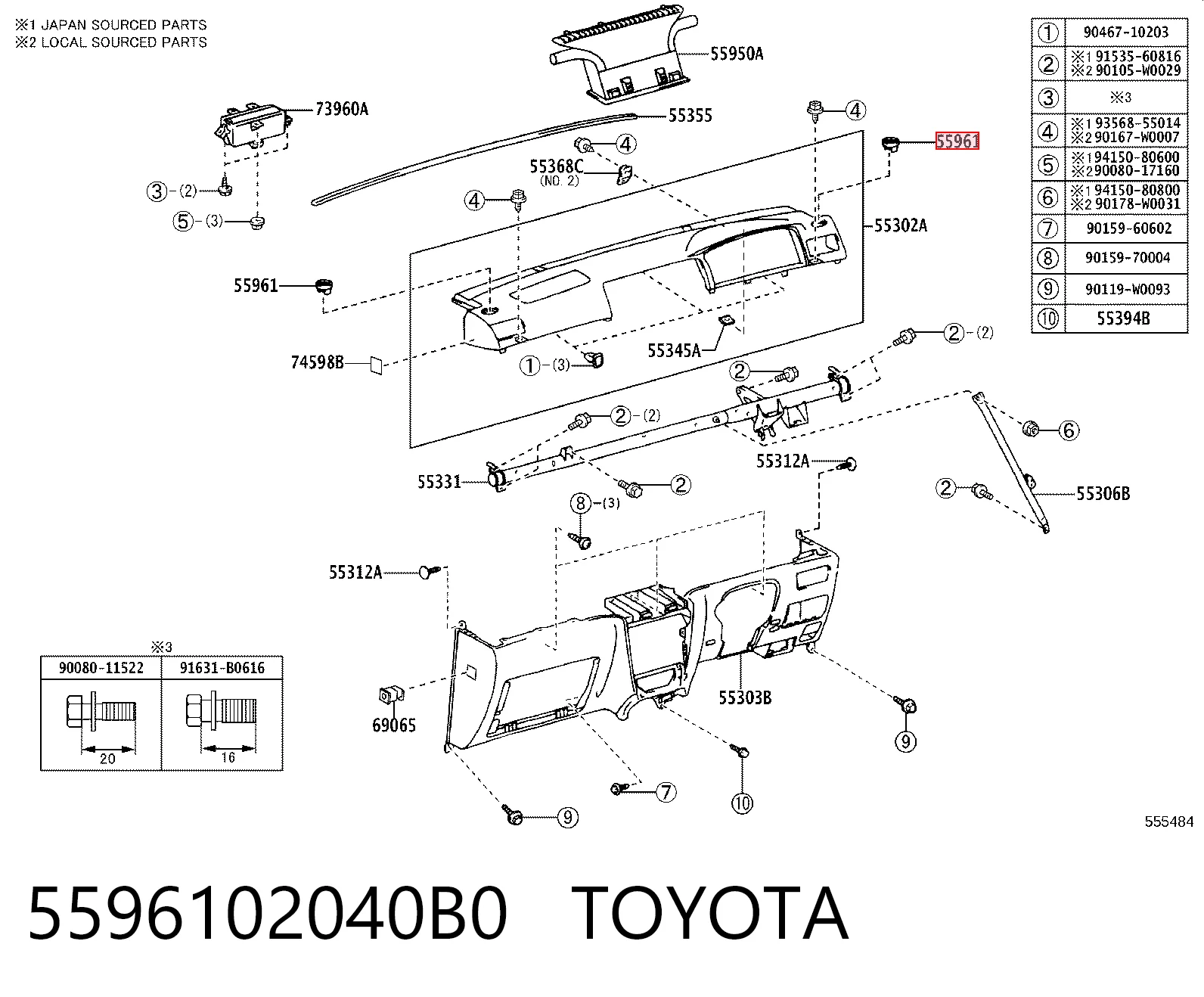 5596102040B0 Toyota