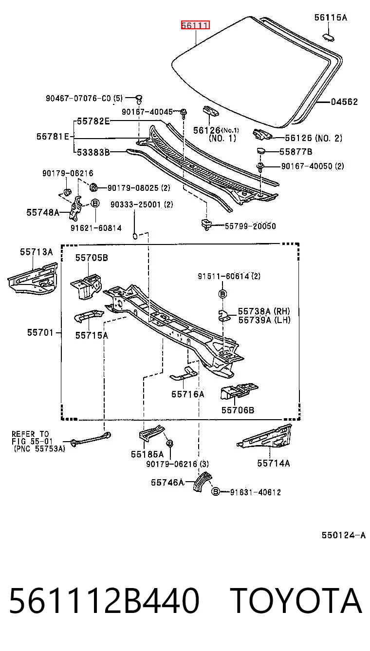Parabrisas TOYOTA 561112B440