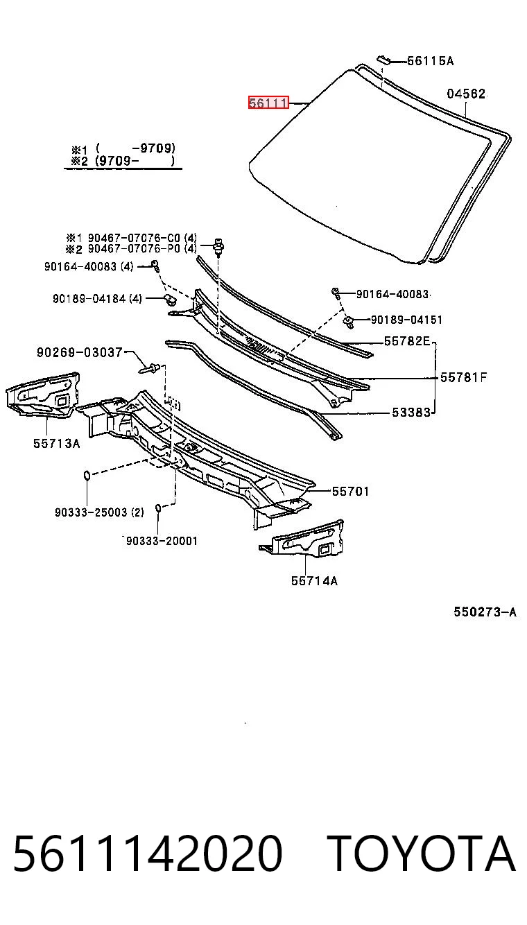 Parabrisas delantero  para Toyota RAV4 I Cabrio SXA 10