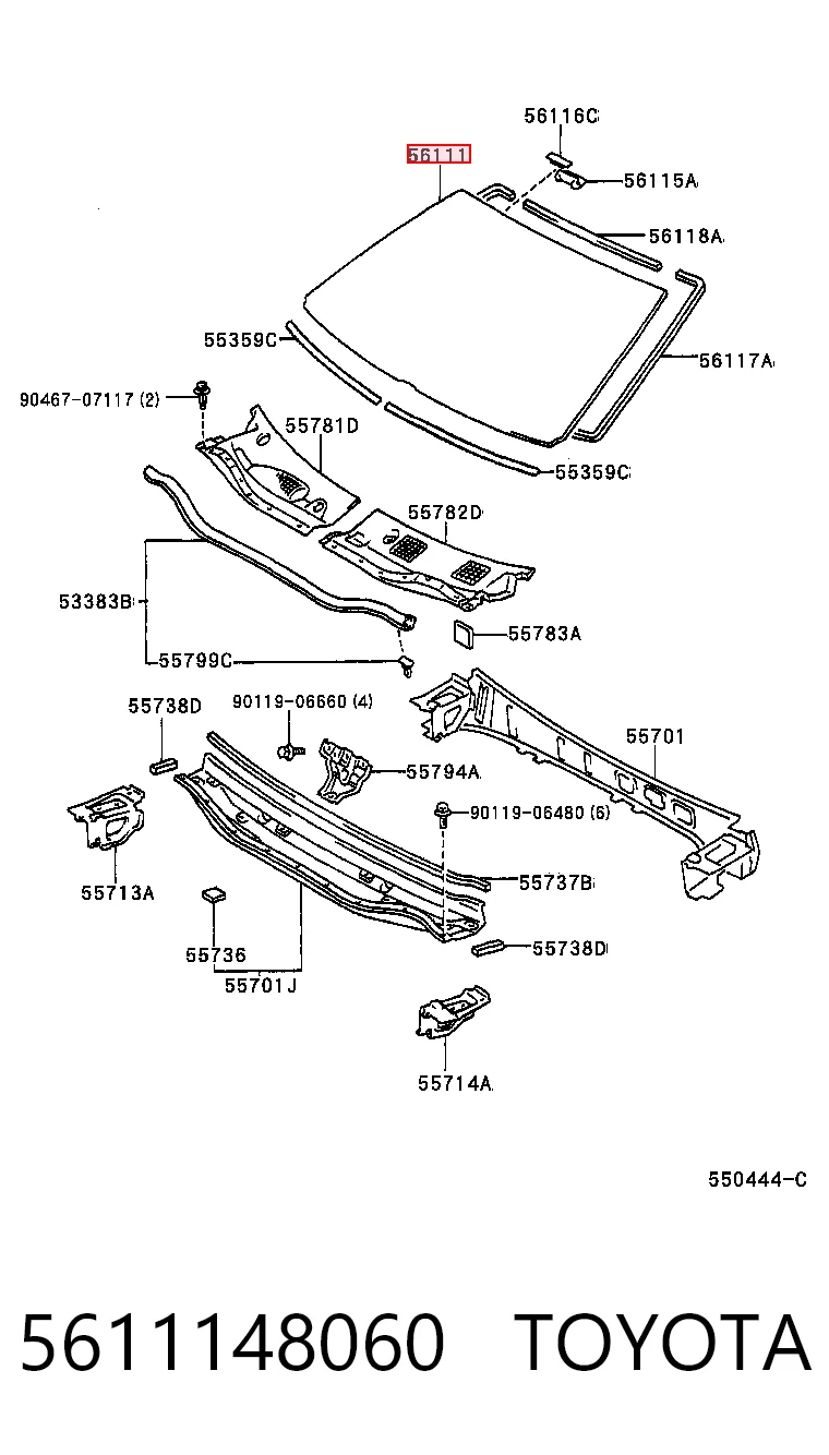 Parabrisas delantero  Lexus RX  (2000-2003)