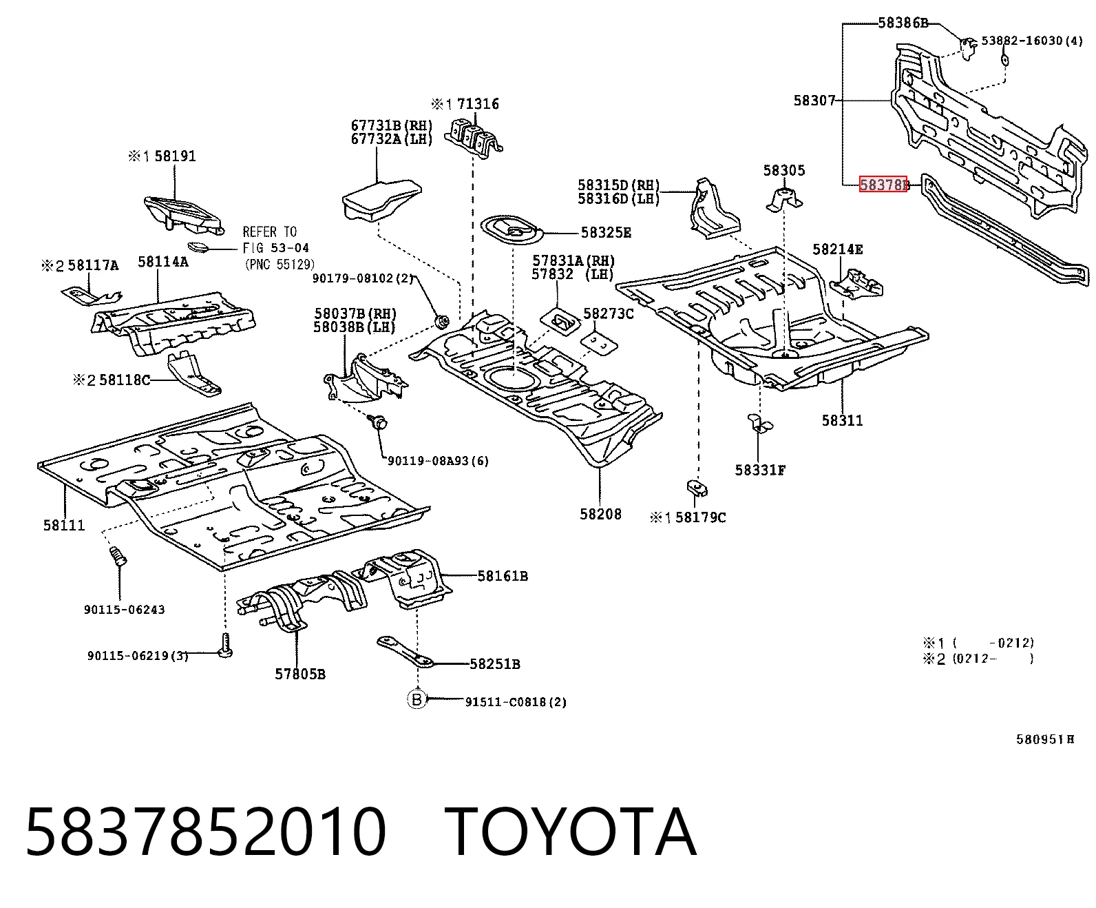 5837852010 Toyota