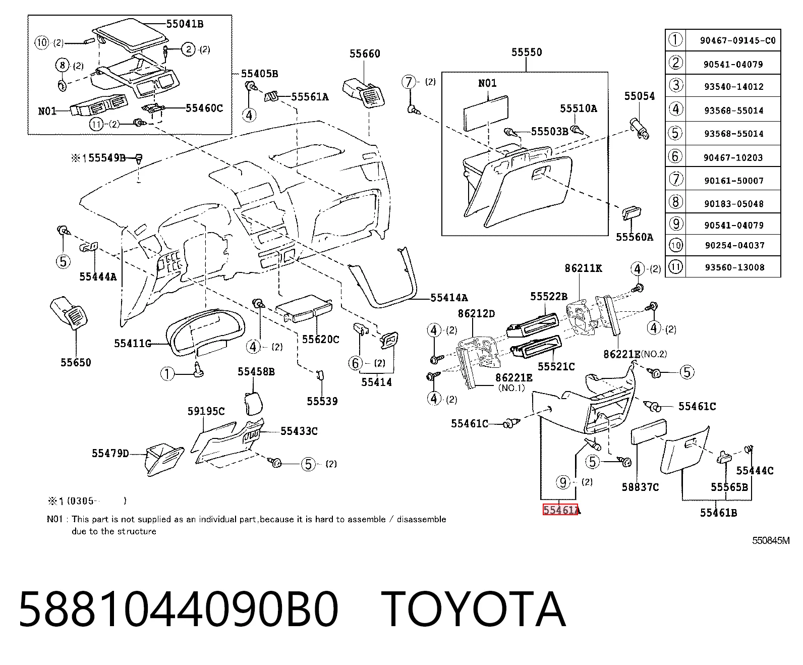 5881044090B0 Toyota
