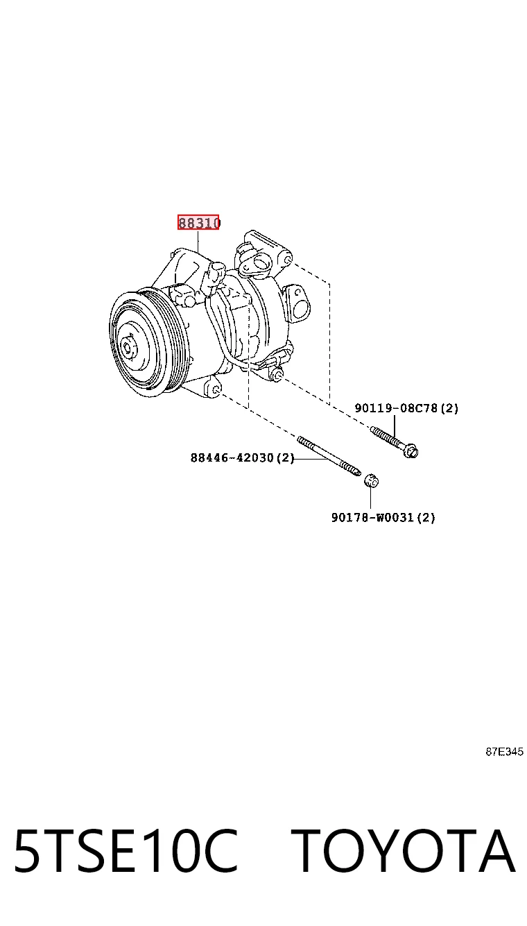 5TSE10C Toyota Compresor climatizador