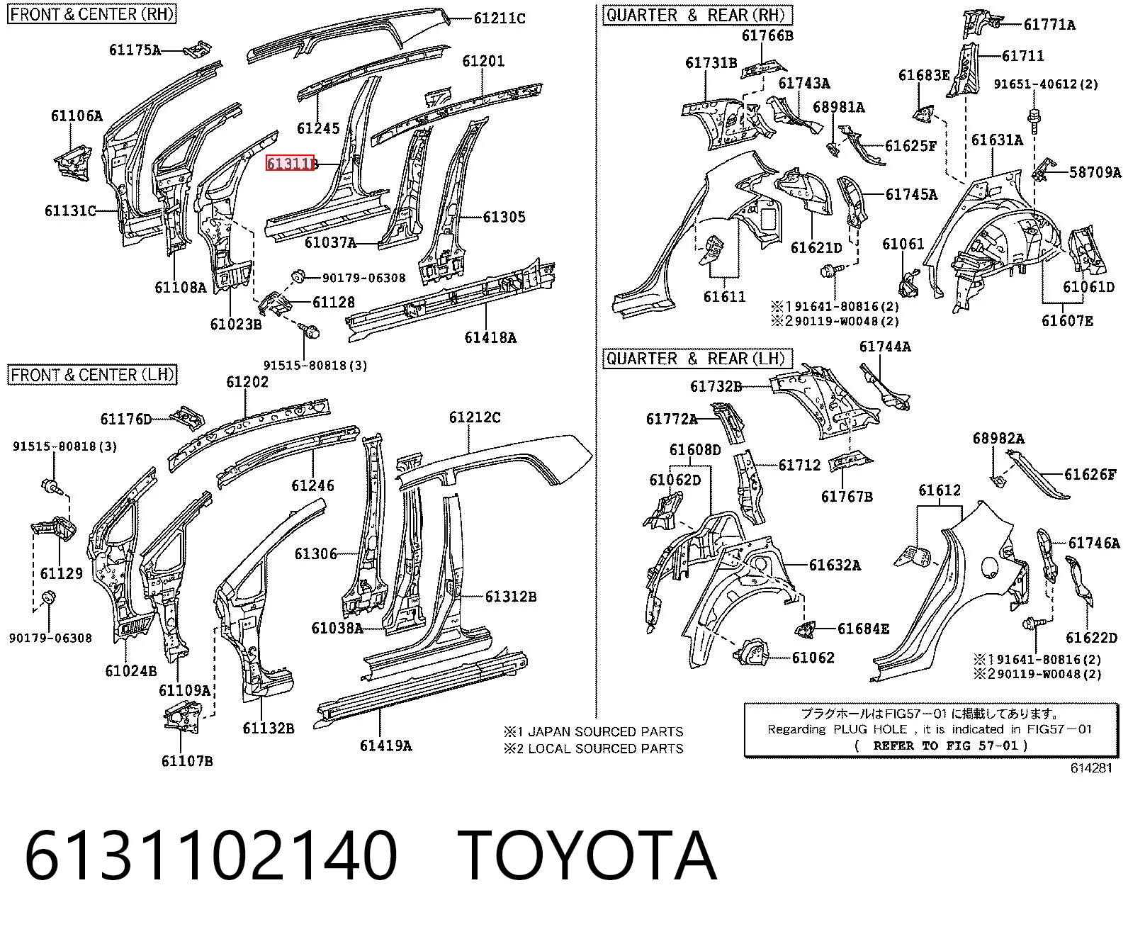 6131102140 Toyota