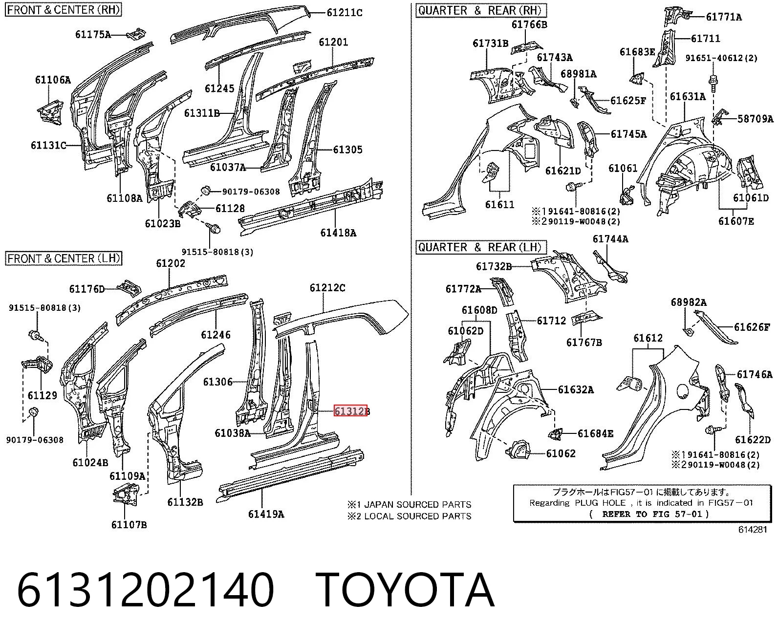 6131202140 Toyota