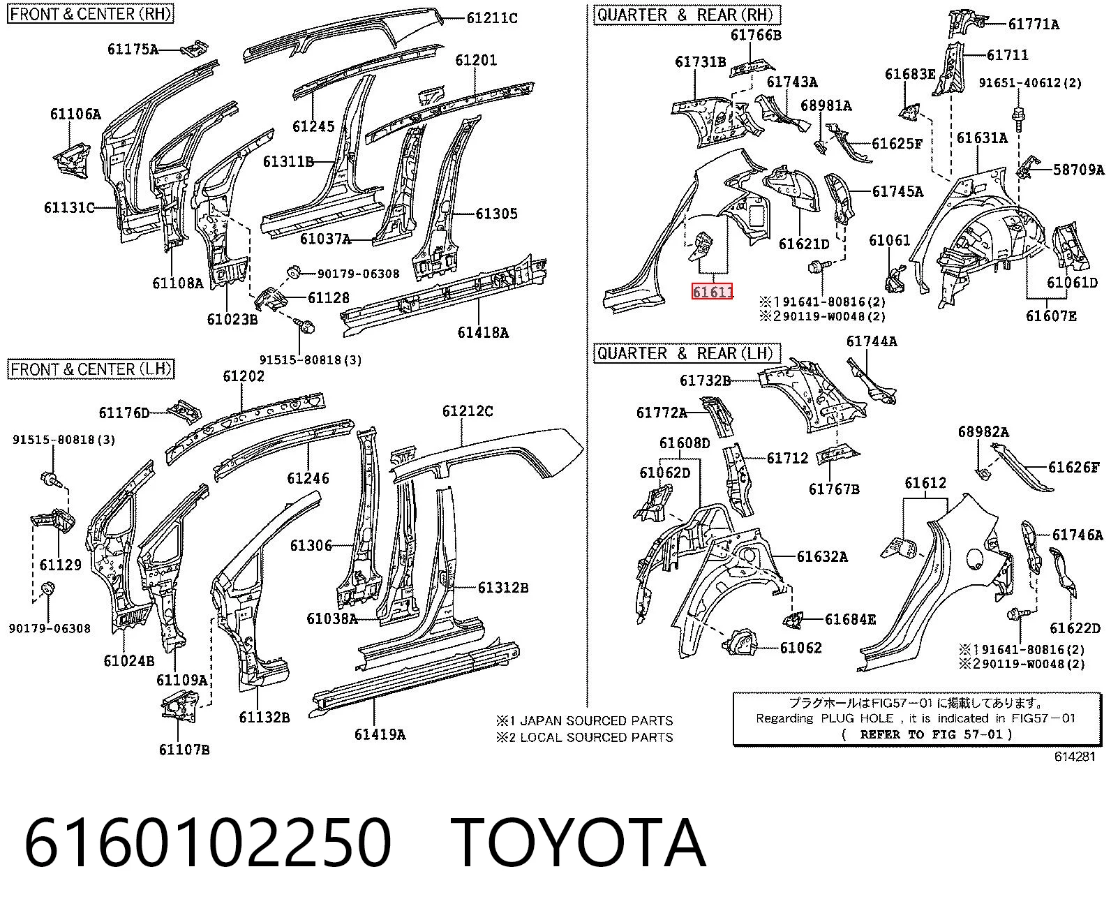 6160102250 Toyota