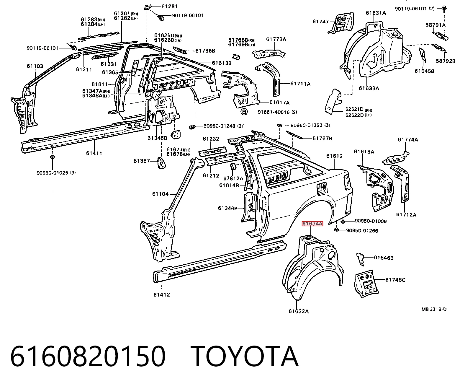 6160820150 Toyota