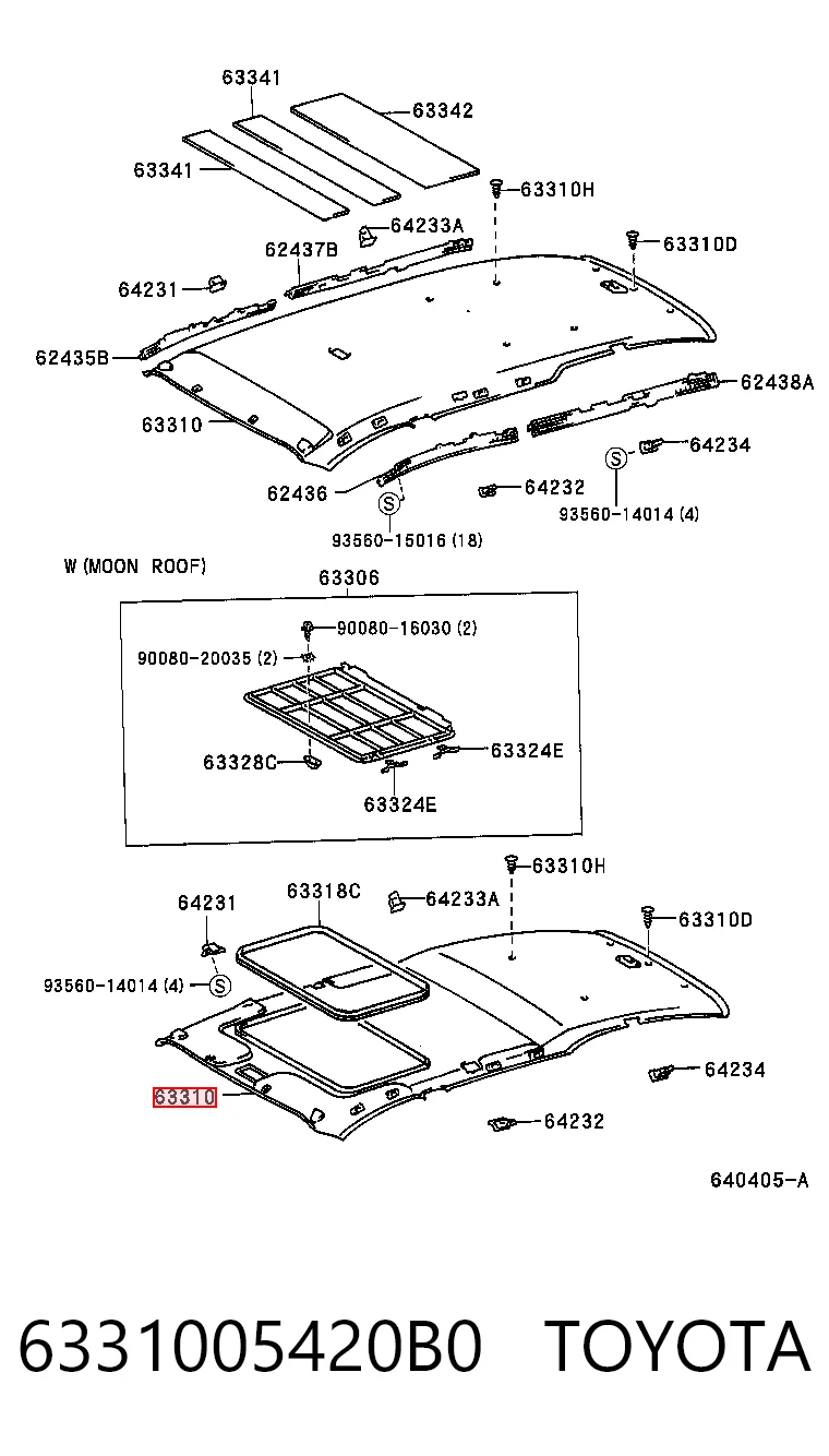 Comprar Guarnecido de techo Toyota Avensis  T22 a bajo precio