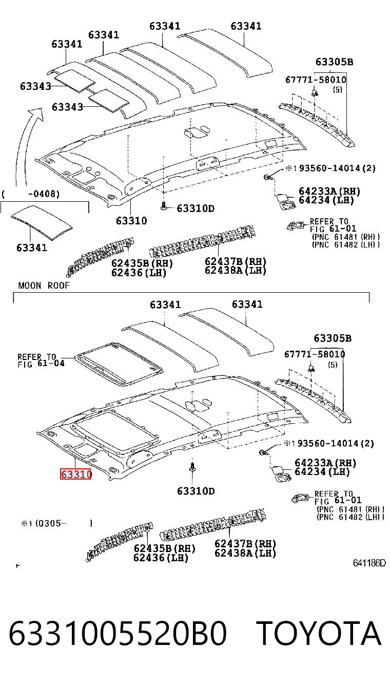 Comprar Guarnecido de techo Toyota Avensis T25 a bajo precio