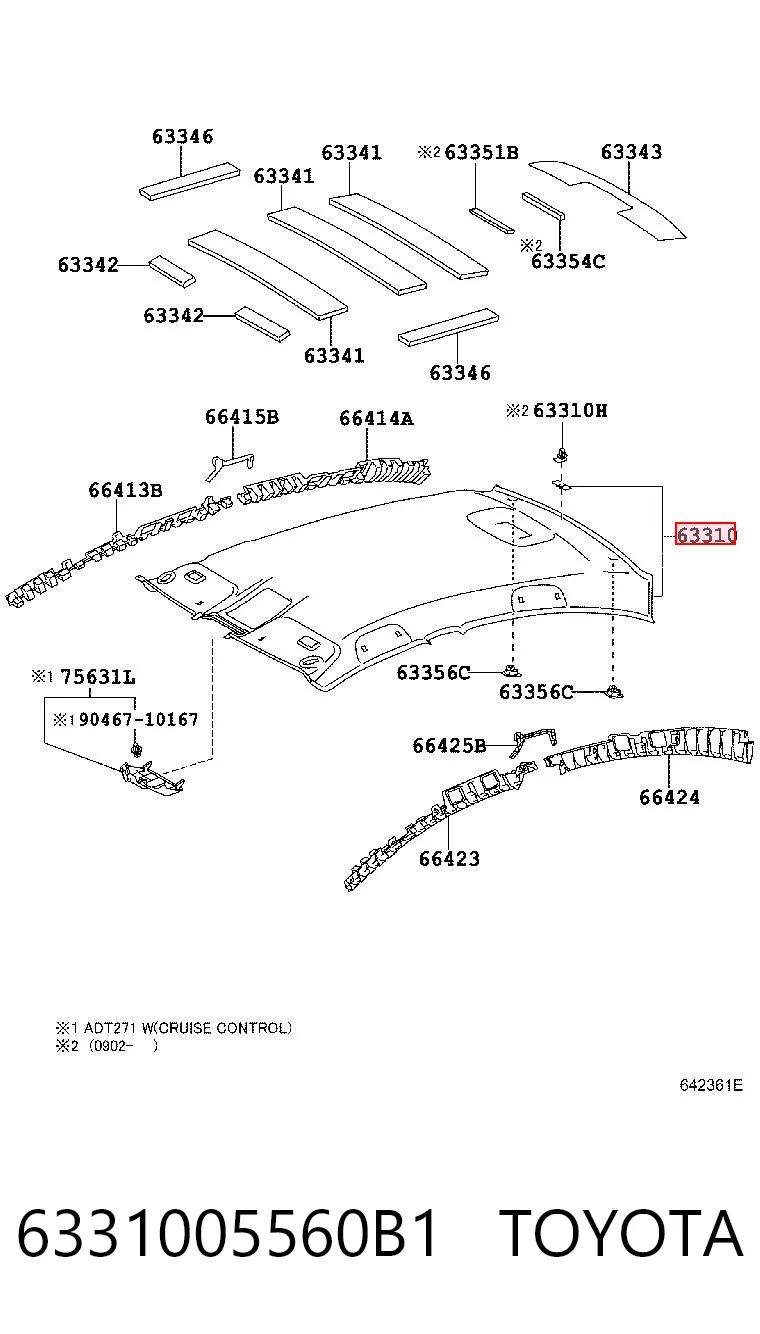 Comprar Guarnecido de techo Toyota Avensis  T27 a bajo precio