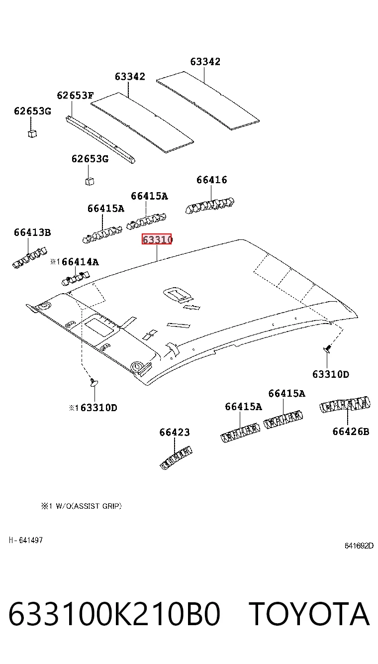 Comprar Guarnecido de techo Toyota Hilux  KUN25 a bajo precio