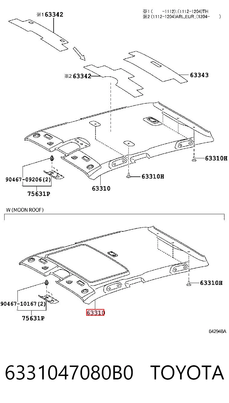 Comprar Guarnecido de techo Toyota Prius ZVW30 a bajo precio