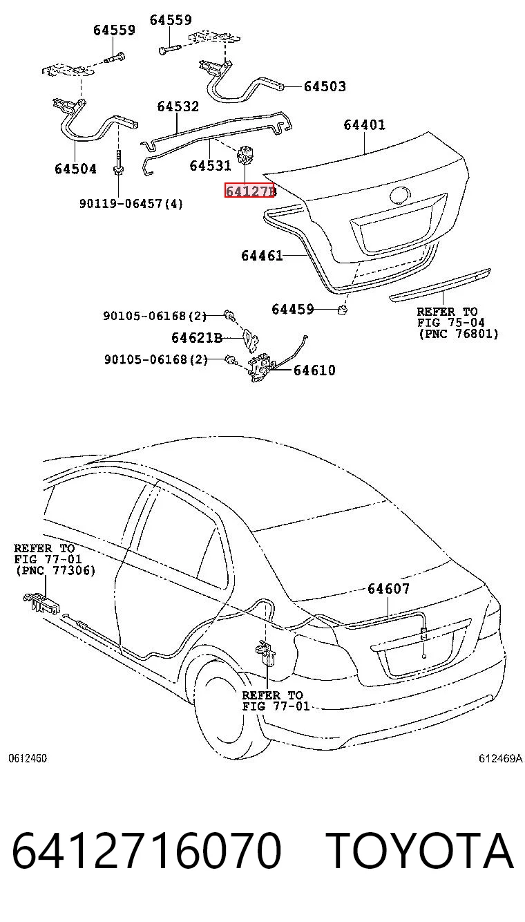 6412716070 Toyota