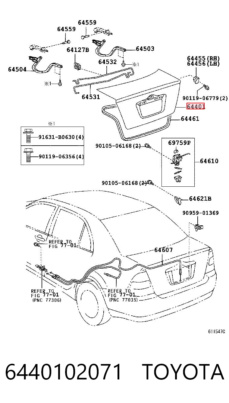 Comprar Tapa del maletero Toyota Corolla  E12 a bajo precio