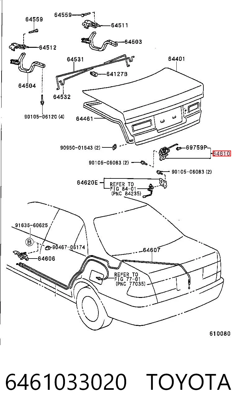 Comprar Cerradura de tapa de maletero Toyota Camry V20 a bajo precio