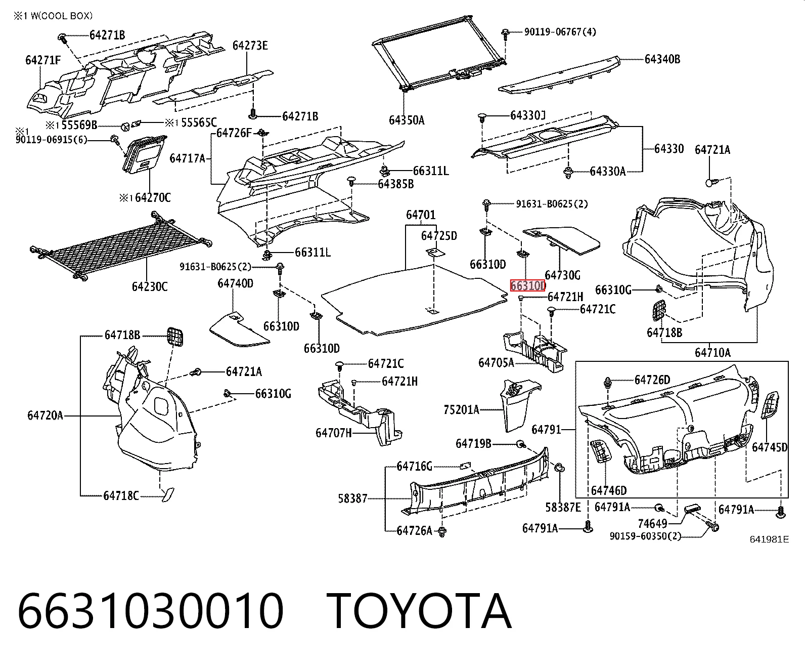 6631030010 Toyota Anilla de amarre de carga
