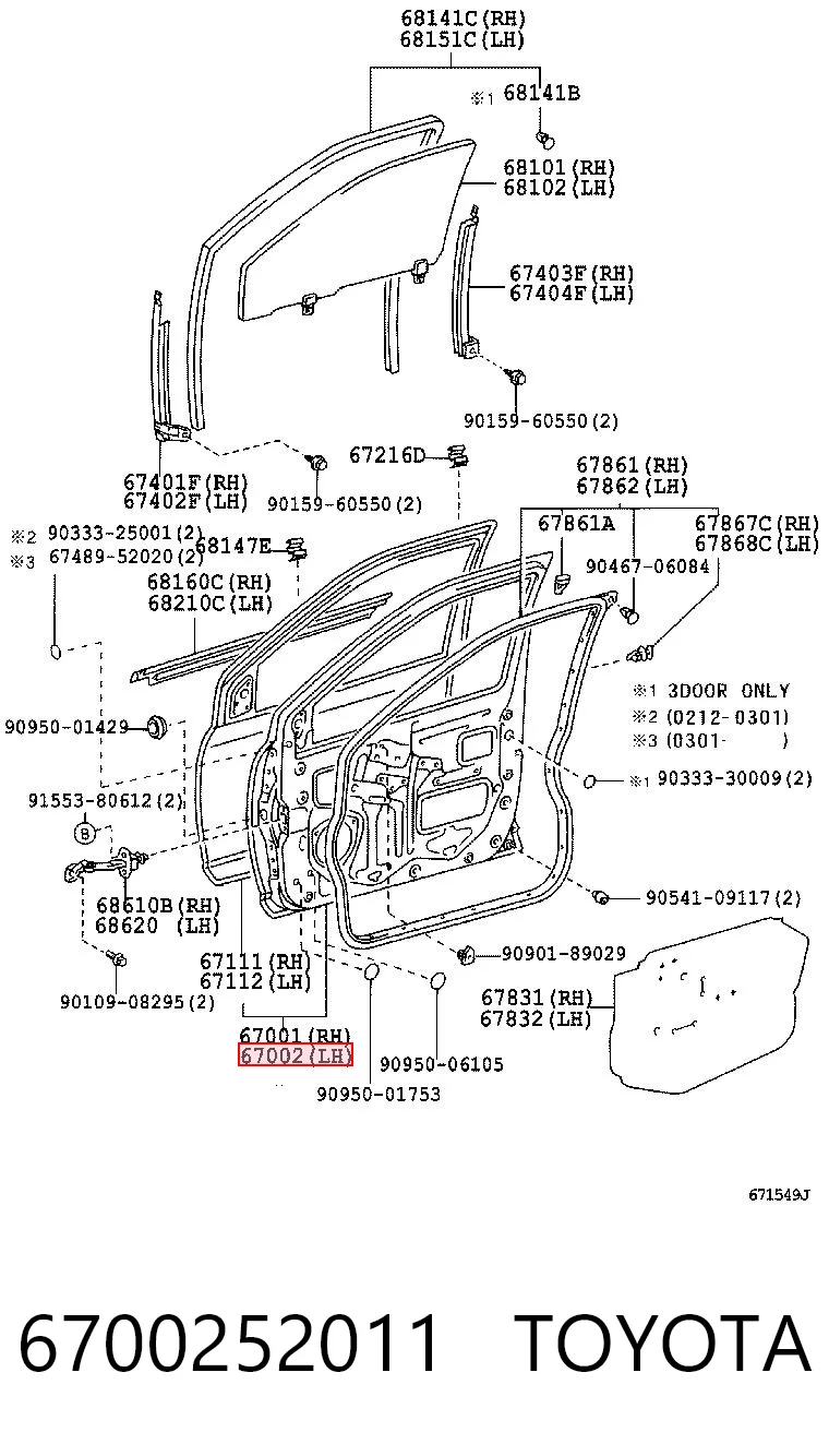 6700252011 Toyota