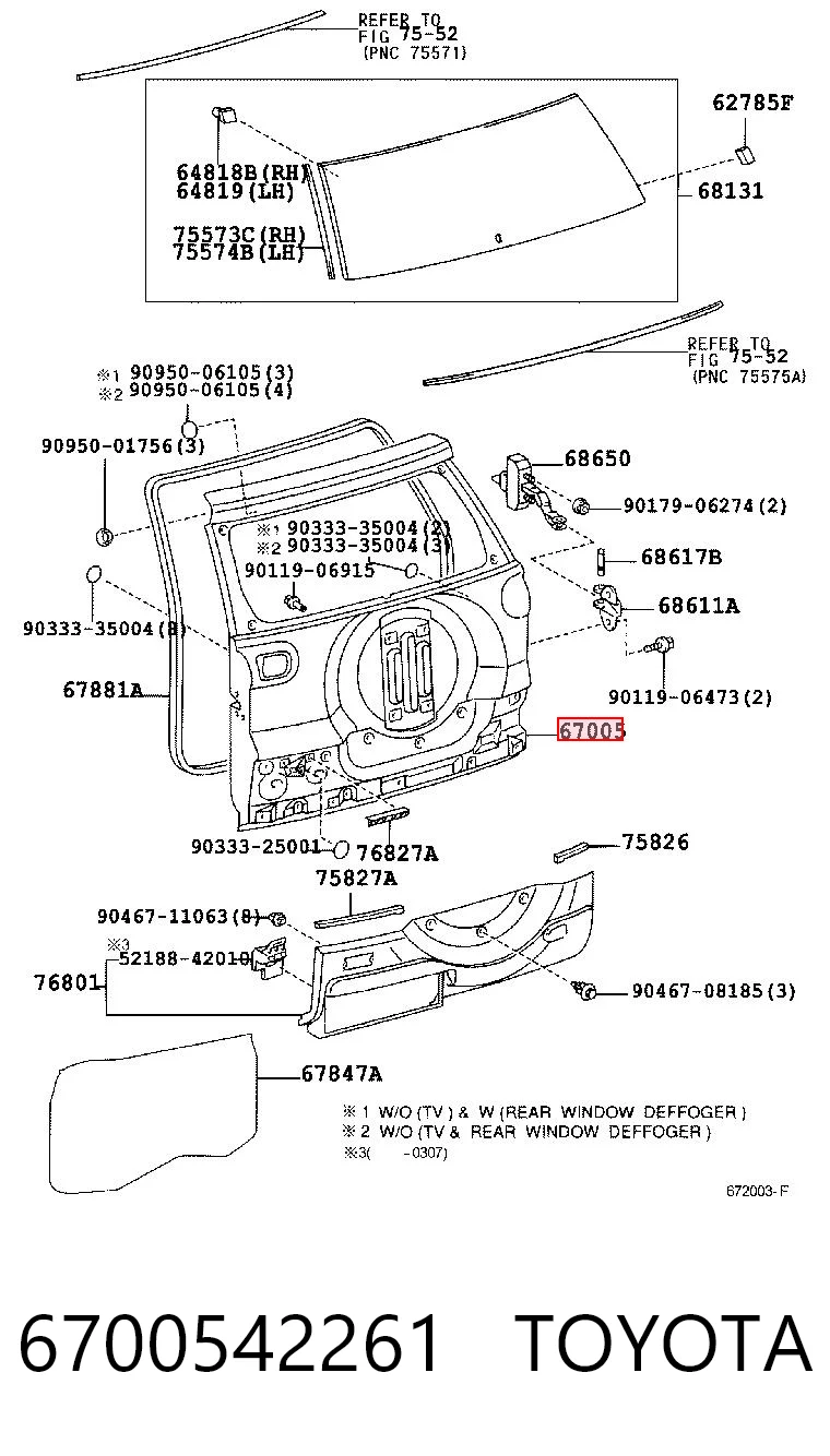 Porton trasero para Toyota RAV4 II XA2