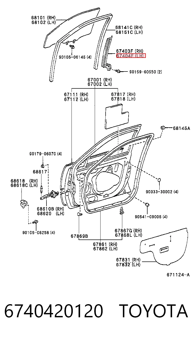 6740420120 Toyota