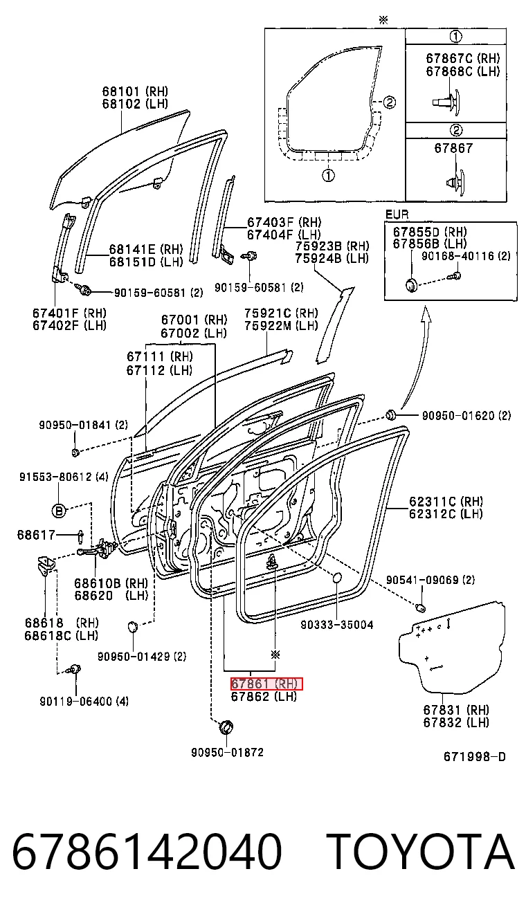 6786142040 Toyota