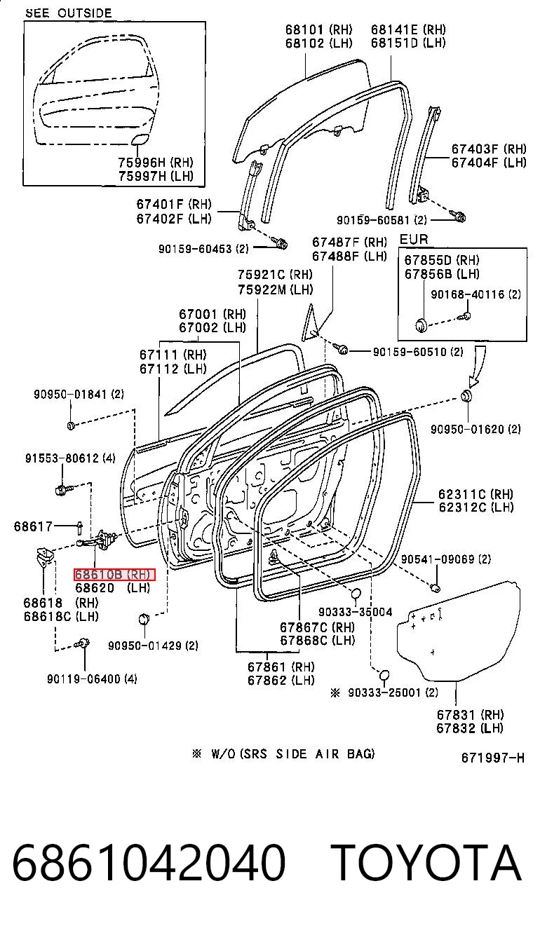 6861042040 Toyota
