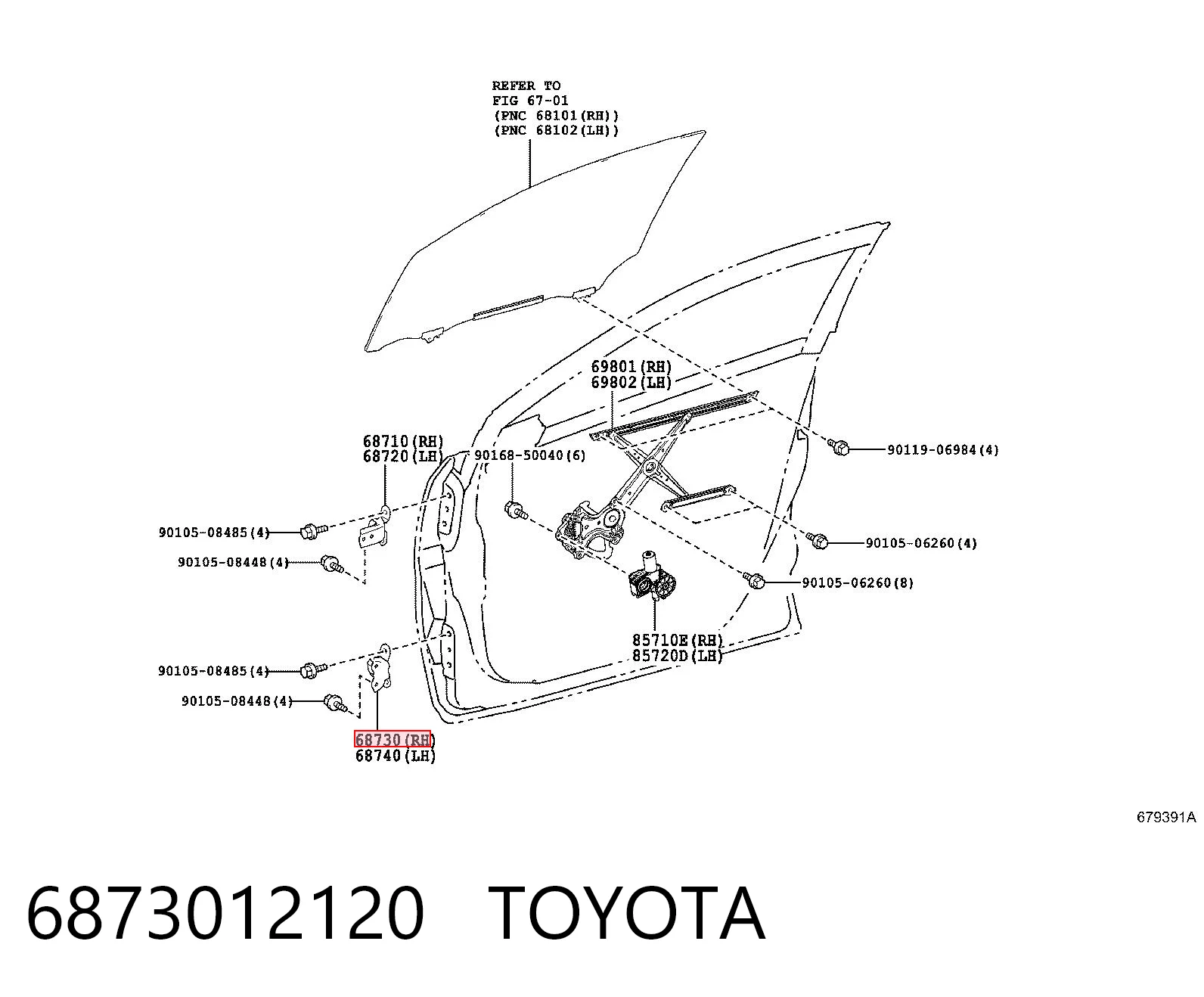 6873012120 Toyota