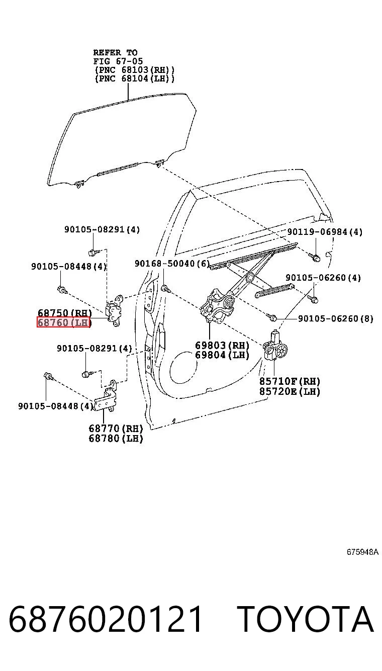 6876020121 Toyota