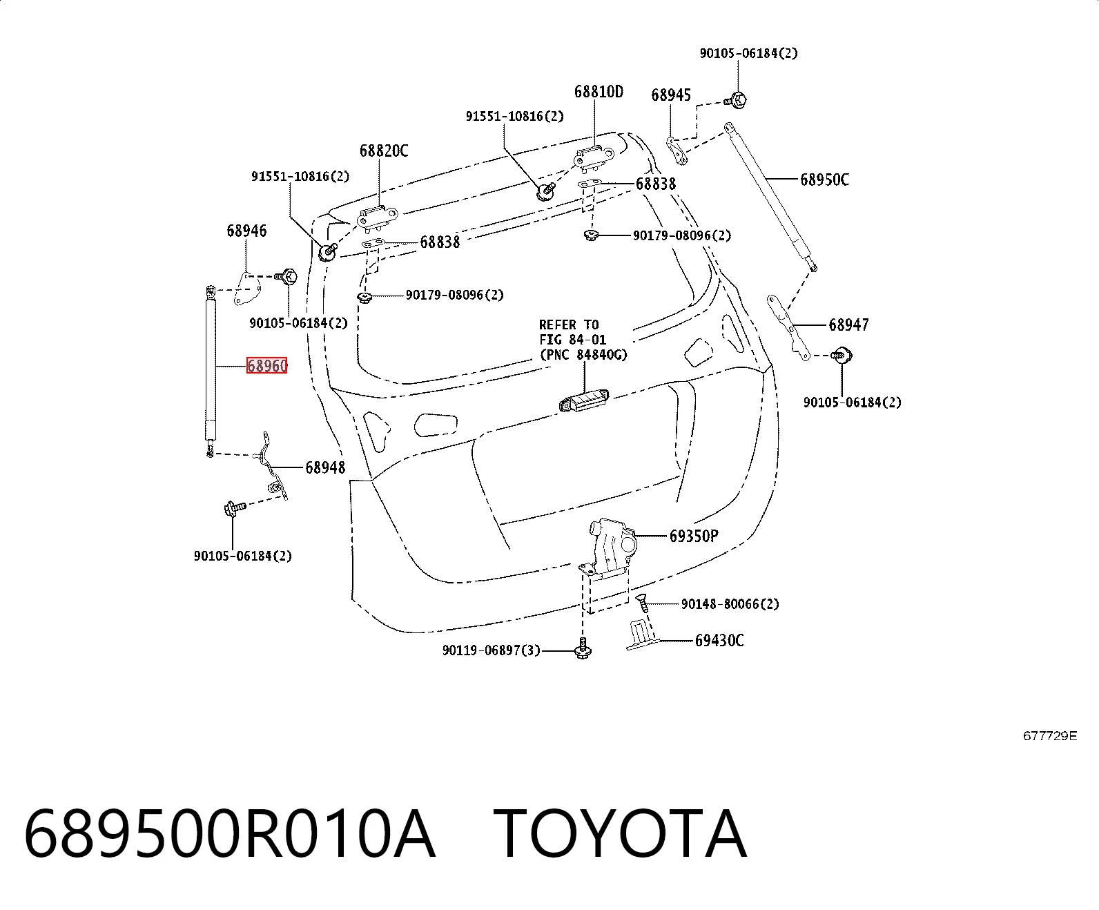 Amortiguador de maletero Toyota RAV4 IV SUV (A4) (2012 - 2019) precio, desde 13,80 EUR