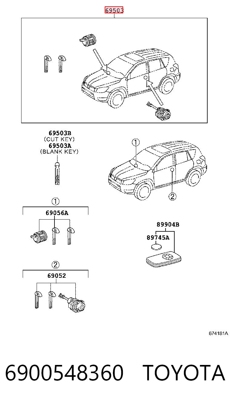 Comprar Juego de cilindros de cerradura Toyota RAV4 III A3 a bajo precio