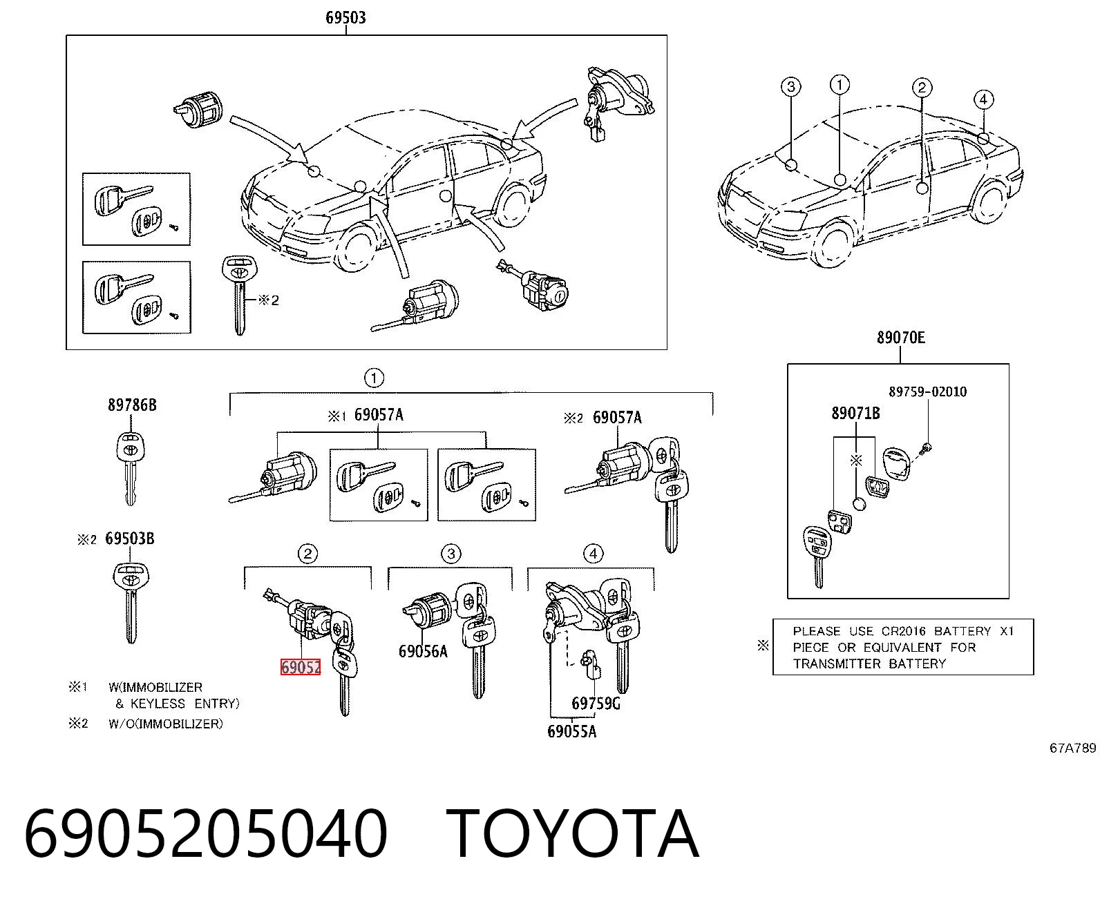 6905205040 Toyota