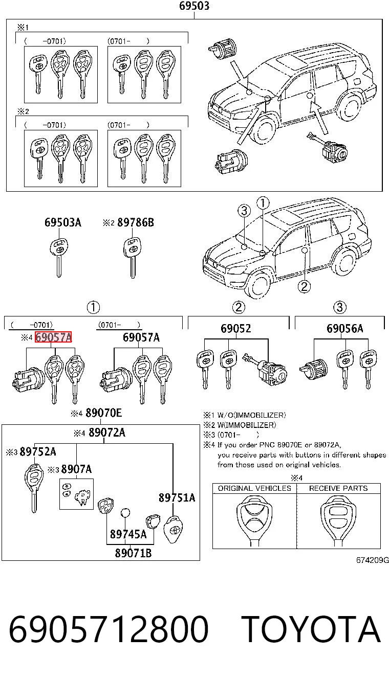 Comprar Cilindro de la cerradura de encendido Toyota RAV4 III A3 a bajo precio
