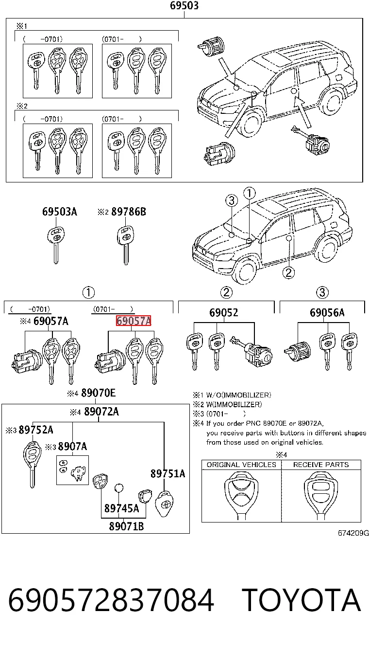 Comprar Cilindro de la cerradura de encendido Toyota Corolla E15 a bajo precio