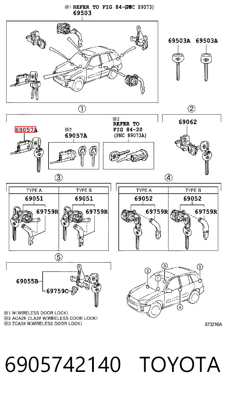 Cilindro de cierre, cerradura de encendido Toyota RAV4 II SUV (XA2) (2000 - 2005) precio, desde 83,18 EUR