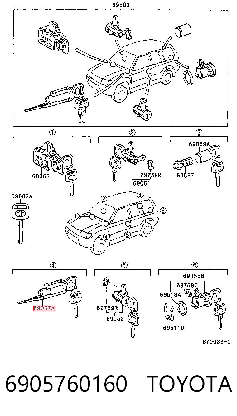6905760160 Toyota