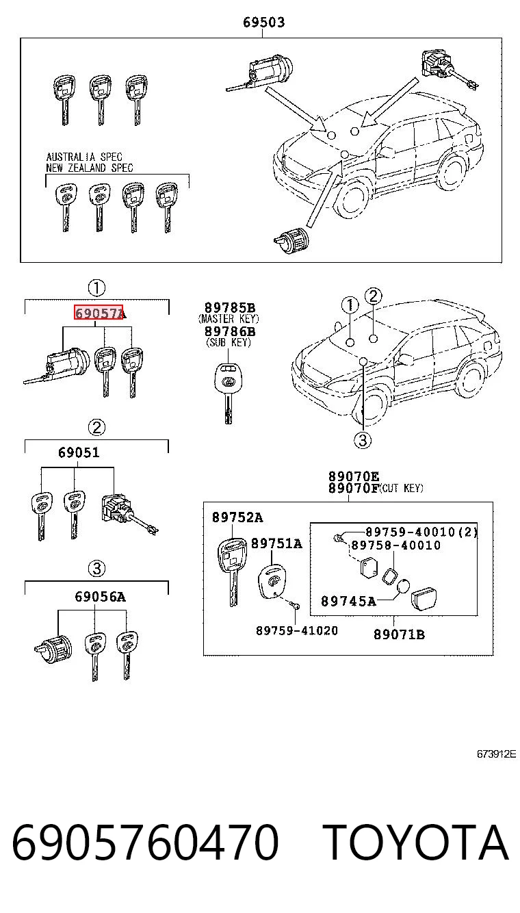 6905760470 Toyota