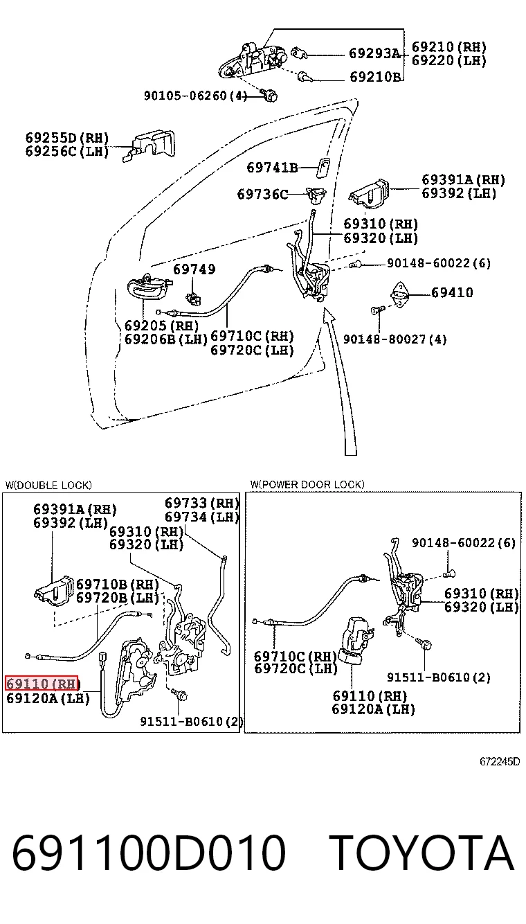691100D010 Toyota