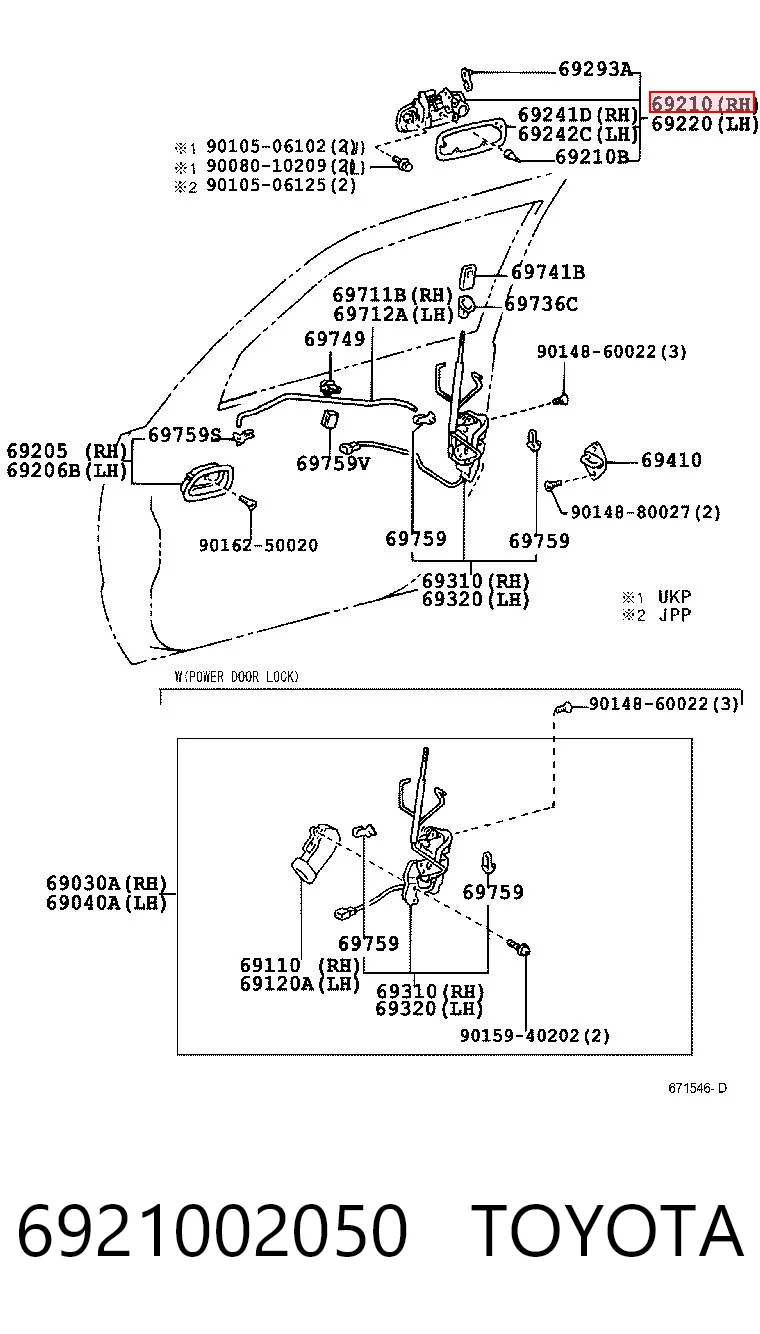 6921002050 Toyota