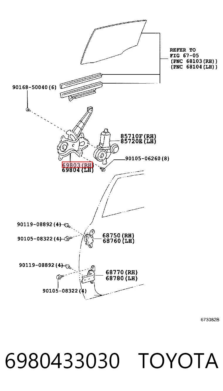 Mecanismo alzacristales, puerta trasera izquierda Toyota Camry desde 78,41 €