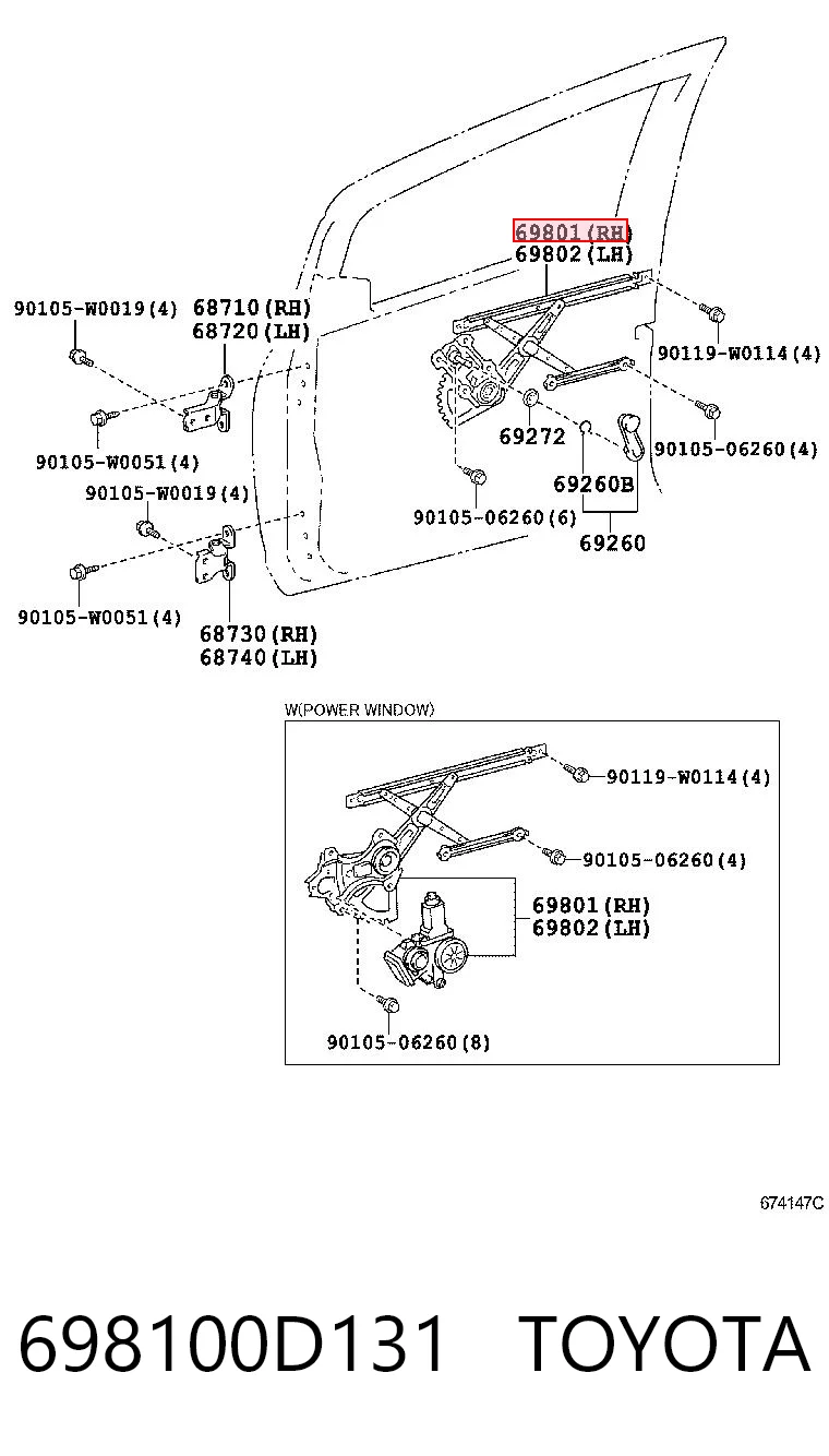 Comprar Mecanismo de elevalunas delantero derecha Toyota Yaris  SP90