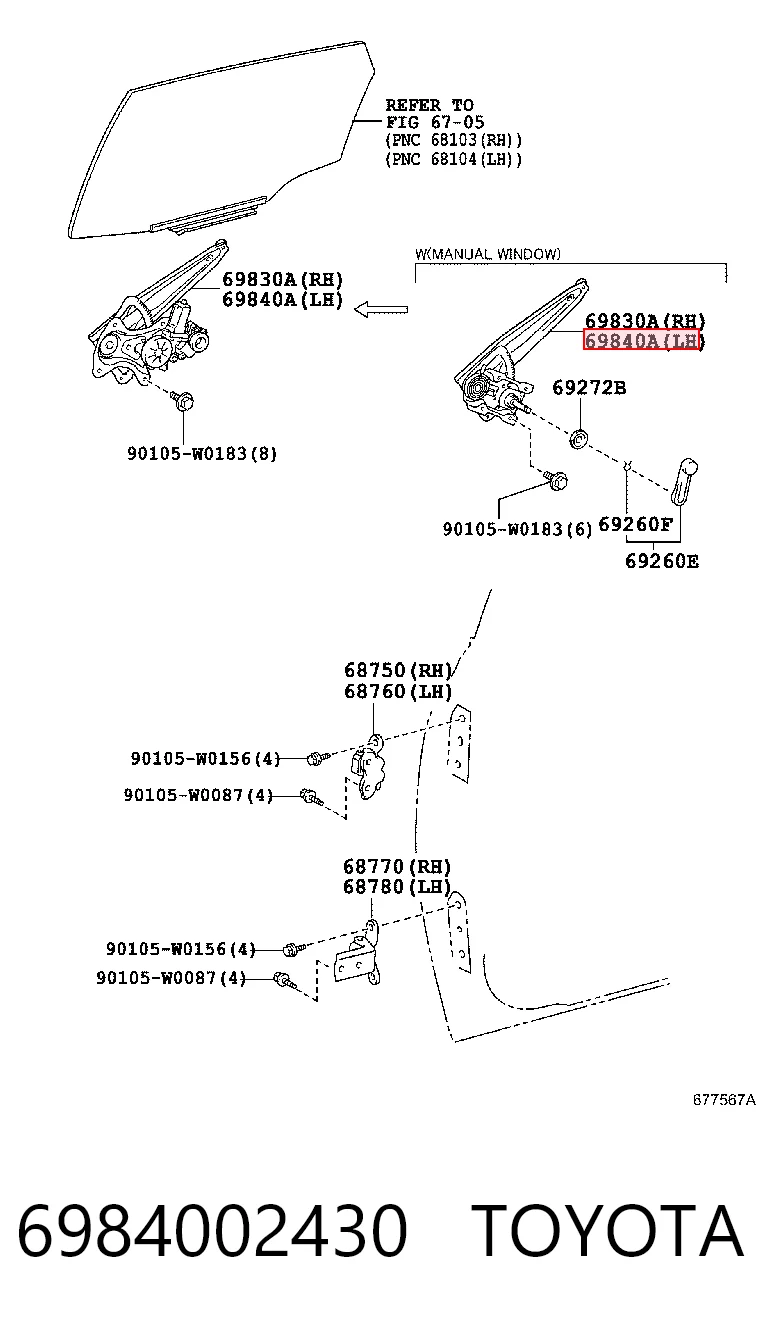 6984002430 Toyota