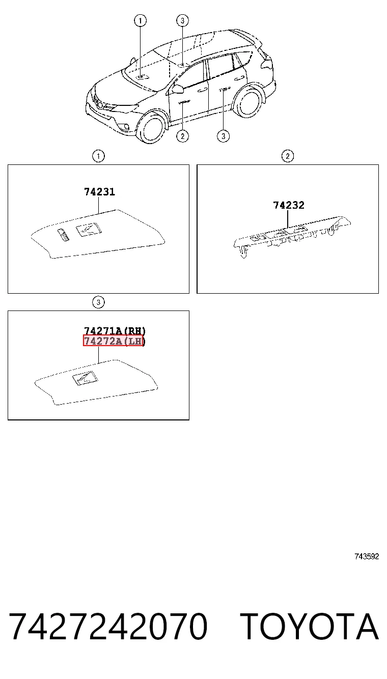 7427242070 Toyota