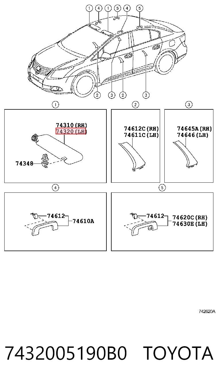 7432005190B0 Toyota